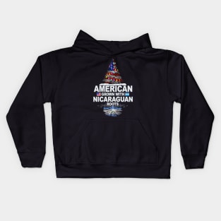 Christmas Tree  American Grown With Nicaraguan Roots - Gift for Nicaraguan From Nicaragua Kids Hoodie